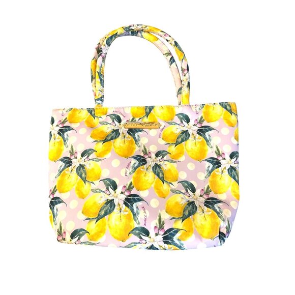 Betsey Johnson Handbags - Betsey Johnson Lemon Print Tote Bag Insulated With Top Zipper & Dual Handles